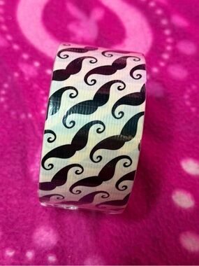 Deadstock 2010’s Mustache Print Black White Duck Tape Brand New
